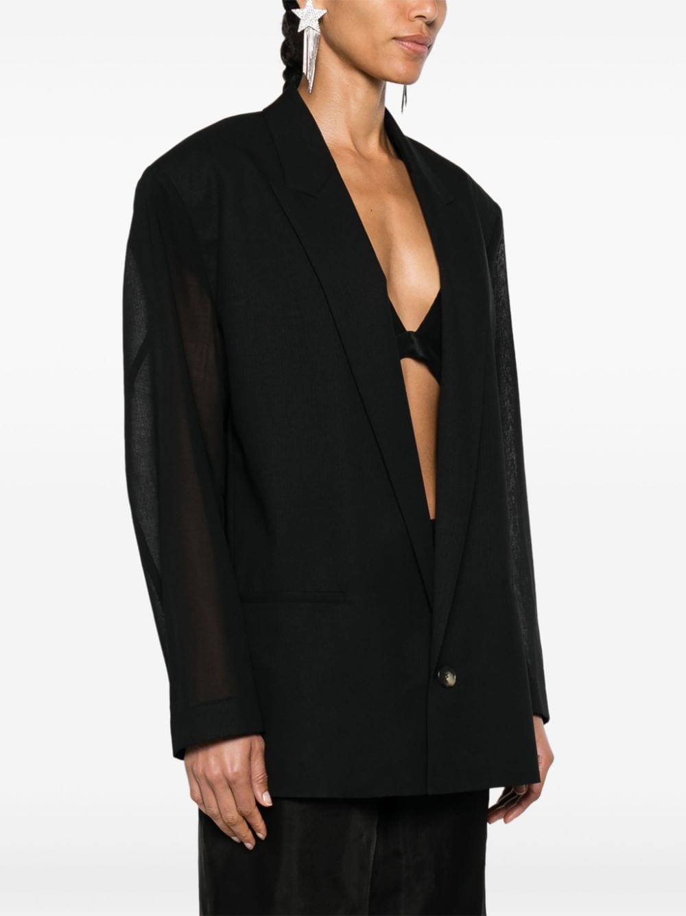 アウターその他 PHILOSOPHY DI LORENZO SERAFINI Woman Blazer Black 05050723 Single breasted blazer